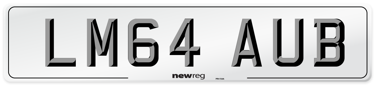 LM64 AUB Number Plate from New Reg